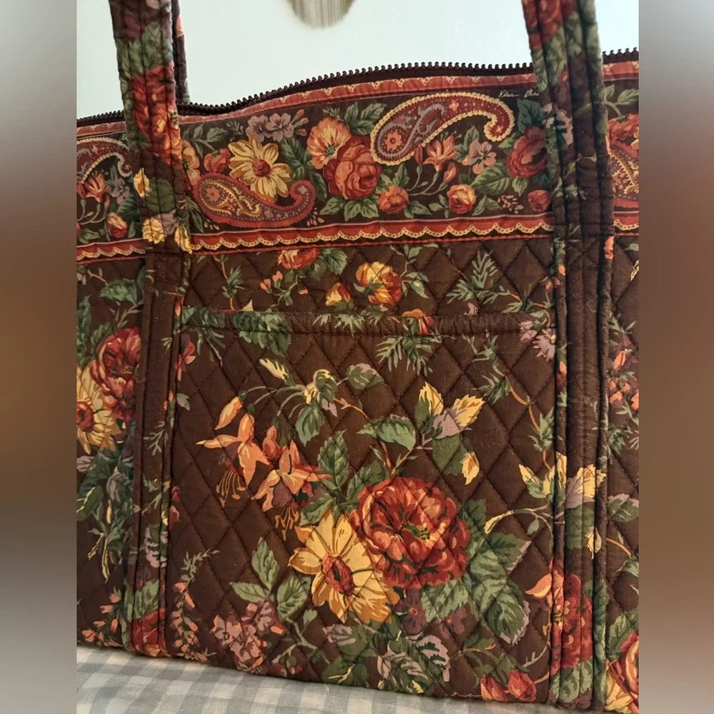 1993 Vintage Vera Bradley LARGE tote in pattern “Wildwood” Rare - Picture 7 of 14